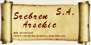Srebren Arsekić vizit kartica